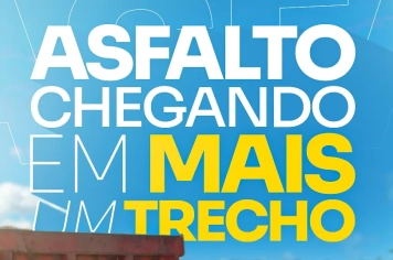 Mais um trecho de pavimentação asfáltica